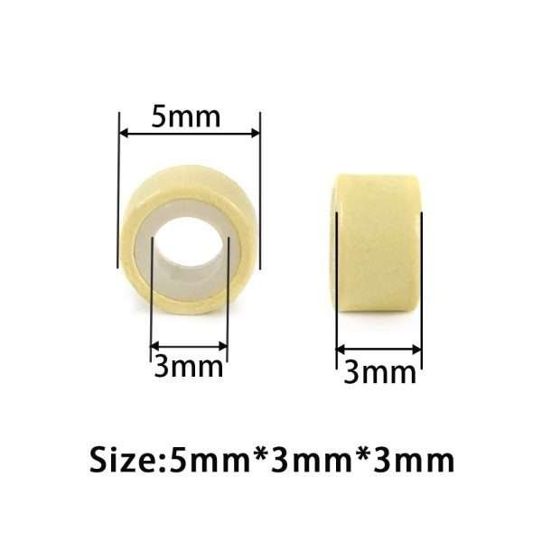 1000pcs Hair Extentions Micro Rings Links Beads, 5mm Silicone Lined Beads for Human Hair Extensions Tool-Blonde