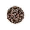1000pcs Hair Extentions Micro Rings Links Beads, 5mm Silicone Lined Beads for Human Hair Extensions Tool-Brown