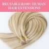 I tip Human Hair Extension #16/22 Light Blonde Highlighted Golden Blonde I Tip Hair Extensions Real Human Hair Cold Fusion Itips Hair Extensions Human Hair 16 inch 50pc 50g