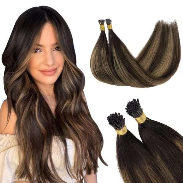 I tip Human Hair Extension #2/6/2 Dark Brown to Chestnut Brown I Tip Hair Extensions Real Human Hair Cold Fusion Itips Hair Extensions Human Hair 16 inch 50pc 50g
