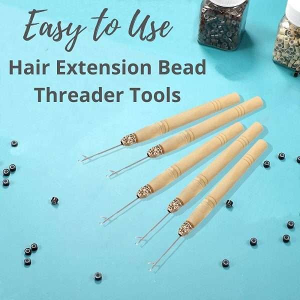 5 Dreadlock Crochet Hook Tool for Hair Extensions，Braid Hair Dreadlocks Needle Weaving Crochet for Braid Craft