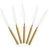 5 Wooden Hair Extensions Loop Needle Threader Wire Pulling Hook Tool for silicone microlink beads and feathers, Set of 5 for hair or feather extensions (5 Loop Tools)