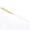 5 Wooden Hair Extensions Loop Needle Threader Wire Pulling Hook Tool for silicone microlink beads and feathers, Set of 5 for hair or feather extensions (5 Loop Tools)