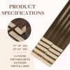 Tape in Human Hair Extensions Balayage Chocolate Brown to Honey Blonde#T(4/26)/4 Seamless Straight Remy Human Hair Extensions 50g 20pcs