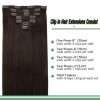 Full Head Clip-In Chocolate Brown #4 Hair Extensions
