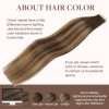 Tape in Human Hair Extensions Chocolate Brown to Caramel Blonde #T(4/27)4 Seamless Straight Remy Human Hair Extensions 50g 20pcs