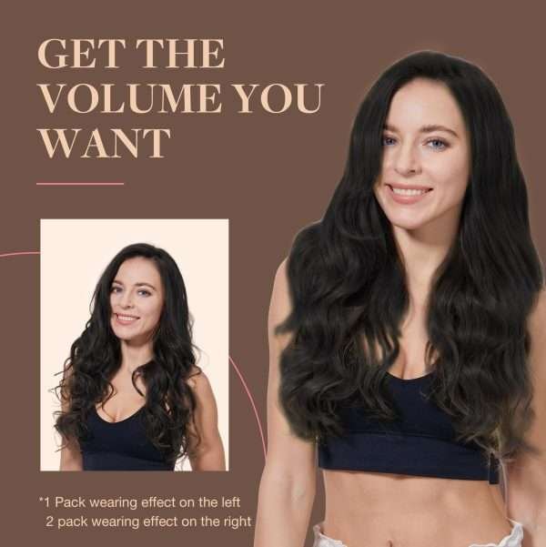 Full Head Clip-In Natural Black #1B Hair Extensions