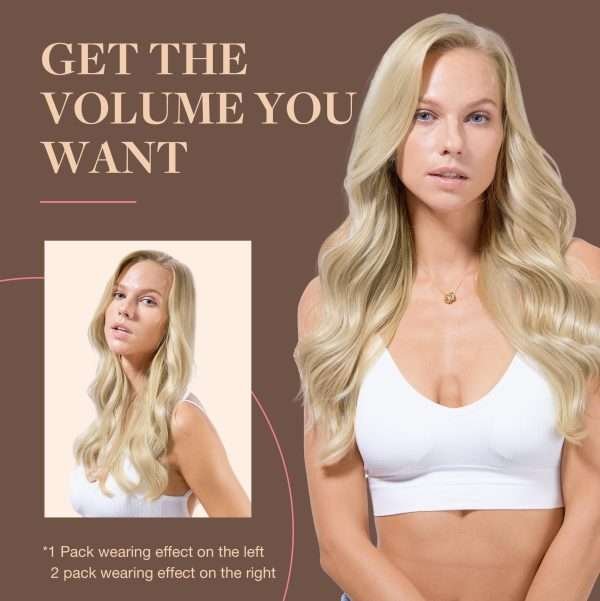 Full Head Clip-In Platinum Blonde #60A Human Hair Extensions