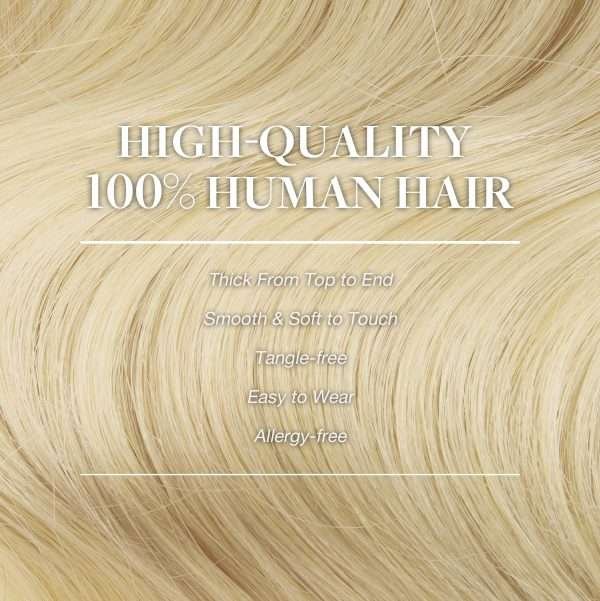 Full Head Clip-In Bleach Blonde #613 Hair Extensions