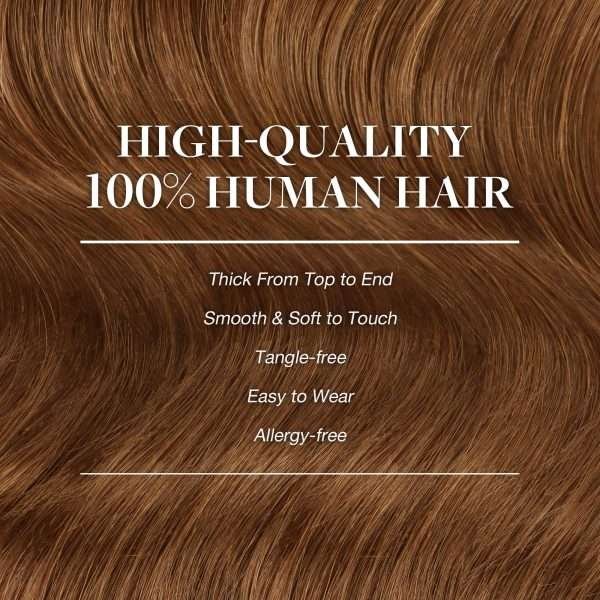 Full Head Clip-In #Copper Human Hair Extensions