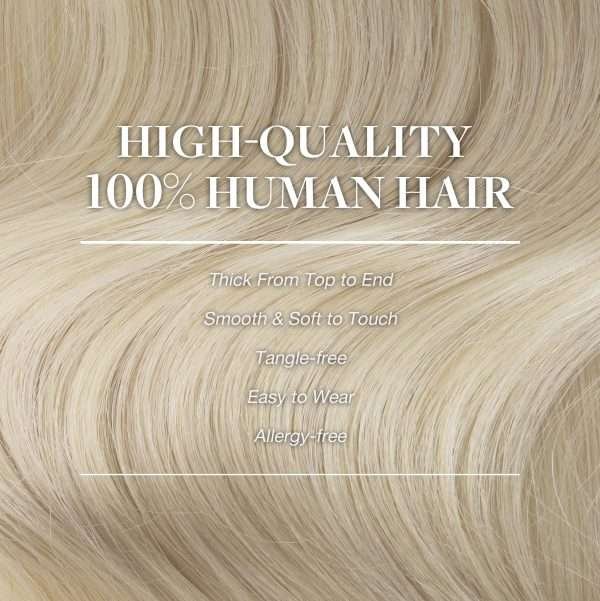 Full Head Clip-In Platinum Blonde #60A Human Hair Extensions