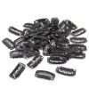 50PCS 6-Teeth U-Shape Snap Clips for Hair Extensions - 3.3cm/1.3inch (Black)