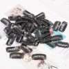 50PCS 6-Teeth U-Shape Snap Clips for Hair Extensions - 3.3cm/1.3inch (Black)