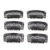 50PCS 6-Teeth U-Shape Snap Clips for Hair Extensions - 3.3cm/1.3inch (Black)
