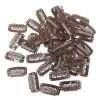 50PCS 6-Teeth U-Shape Snap Clips for Hair Extensions – 3.3cm/1.3inch (Dark Brown)