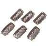 50PCS 6-Teeth U-Shape Snap Clips for Hair Extensions – 3.3cm/1.3inch (Dark Brown)