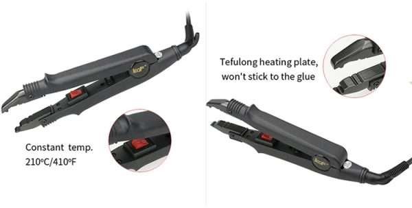 Professional salon hair connector keratin hair extensions tools human hair extension iron