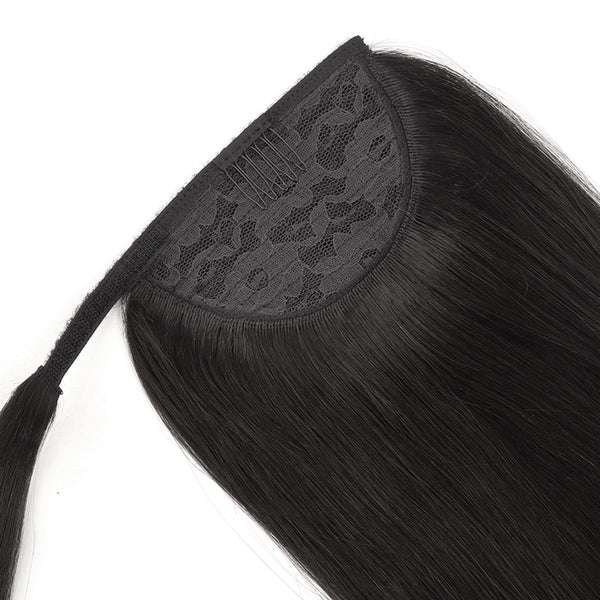 Jet Black (1) - Human Hair Ponytail Extensions