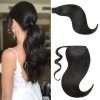 Natural Black (1B) - Human Hair Ponytail Extensions