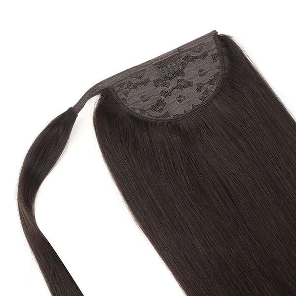 Dark Brown (2) - Human Hair Ponytail Extensions