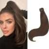 Chocolate Brown (4) - Human Hair Ponytail Extensions