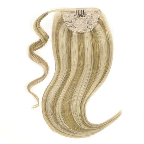Light Blonde Highlights (16/22) - Human Hair Ponytail Extensions
