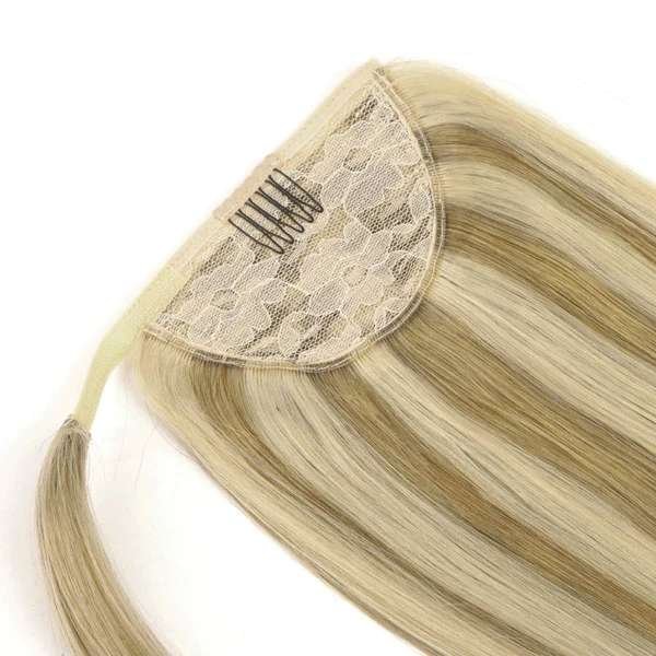 Light Blonde Highlights (16/22) - Human Hair Ponytail Extensions