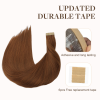 Tape in Human Hair Extensions Copper #350 Seamless Straight Remy Human Hair Extensions 50g 20pcs