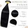 Black U Tip Hair Extensions Real Human Hair Jet Black U-Tip Hair Extensions Black Women Invisible Natural Hot Fusion Hair Extensions 1g/1s 16 Inch 50set