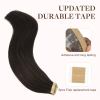 Tape in Human Hair Extensions Dark Brown #2 Seamless Straight Human Hair Extensions 50g 20pcs